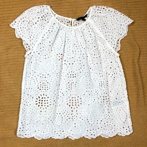Lace Top with Scallop Detail